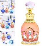 Maxbell Perfume Bottle Gifts Essential Oil Container for Ladies Women and Men Travel Red Crown