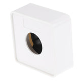 Maxbell Square Cube Shaped Interview Mic Microphone Station Flag Station White - Aladdin Shoppers