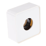 Maxbell Square Cube Shaped Interview Mic Microphone Station Flag Station White - Aladdin Shoppers