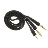 Maxbell 3.5mm to Double 6.5mm Adapter Male to Male Audio Cable Cord Wire 2m+1m