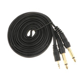 Maxbell 3.5mm to Double 6.5mm Adapter Male to Male Audio Cable Cord Wire 2m+1m