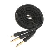Maxbell 3.5mm to Double 6.5mm Adapter Male to Male Audio Cable Cord Wire 2m+1m