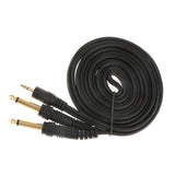 Maxbell 3.5mm to Double 6.5mm Adapter Male to Male Audio Cable Cord Wire 2m+1m
