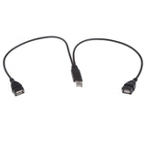 Maxbell 30cm USB A Male to 2Port USB Female Y-Splitter Extension Adapter Cable - Aladdin Shoppers