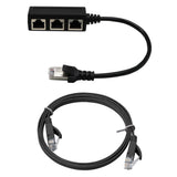 Maxbell Ethernet LAN Connector Adapter+RJ45 M/F Port Splitter & 1X Cat 6 Cable