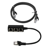 Maxbell Ethernet LAN Connector Adapter+RJ45 to 3  Port Splitter&Cat 6 Cable