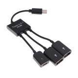 Maxbell 3 in 1 Micro USB HUB Adaptor with Power Charge OTG Cable Adapter Connector - Aladdin Shoppers
