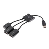 Maxbell 3 in 1 Micro USB HUB Adaptor with Power Charge OTG Cable Adapter Connector - Aladdin Shoppers