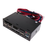 3x 5.25" Optical Drive Multifunctional Dashboard Media USB 3.0 Front Panel