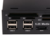 3x 5.25" Optical Drive Multifunctional Dashboard Media USB 3.0 Front Panel