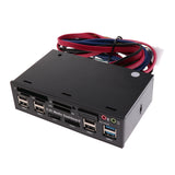 3x 5.25" Optical Drive Multifunctional Dashboard Media USB 3.0 Front Panel