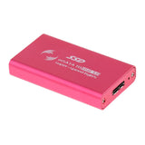 Maxbell mSATA to USB 3.0 External SSD Enclosure Conveter Case with Cable  Rose