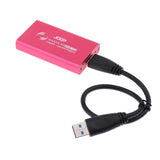 Maxbell mSATA to USB 3.0 External SSD Enclosure Conveter Case with Cable  Rose