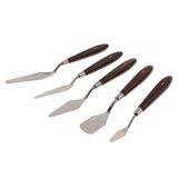 Maxbell 3D Printer Spatula Palette Knife Removal Tools Kit with Wooden Handle Brown