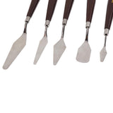 Maxbell 3D Printer Spatula Palette Knife Removal Tools Kit with Wooden Handle Brown