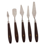 Maxbell 3D Printer Spatula Palette Knife Removal Tools Kit with Wooden Handle Brown