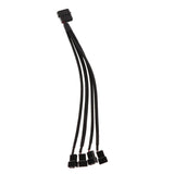 Maxbell Computer Case CPU Fans 4 Pin to 3 Pin 4 Way Splitter Adapter Cables 270mm