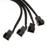 Maxbell Computer Case CPU Fans 4 Pin to 3 Pin 4 Way Splitter Adapter Cables 270mm