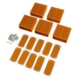 Maxbell 5Pieces Extruded Aluminum Box Enclosure PCB Cooling Case DIY 45x19x45mm