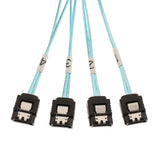 Maxbell Mini-SAS 26P SFF-8088 TO 4x SATA 7Pin 6Gb/s Adapter Cable 30AGW & Latch 0.5M