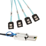 Maxbell Mini-SAS 26P SFF-8088 TO 4x SATA 7Pin 6Gb/s Adapter Cable 30AGW & Latch 0.5M