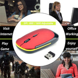 Maxbell 2.4 Ghz Wireless Office Mouse Optical 1000DPI Mice for Computer / TV red