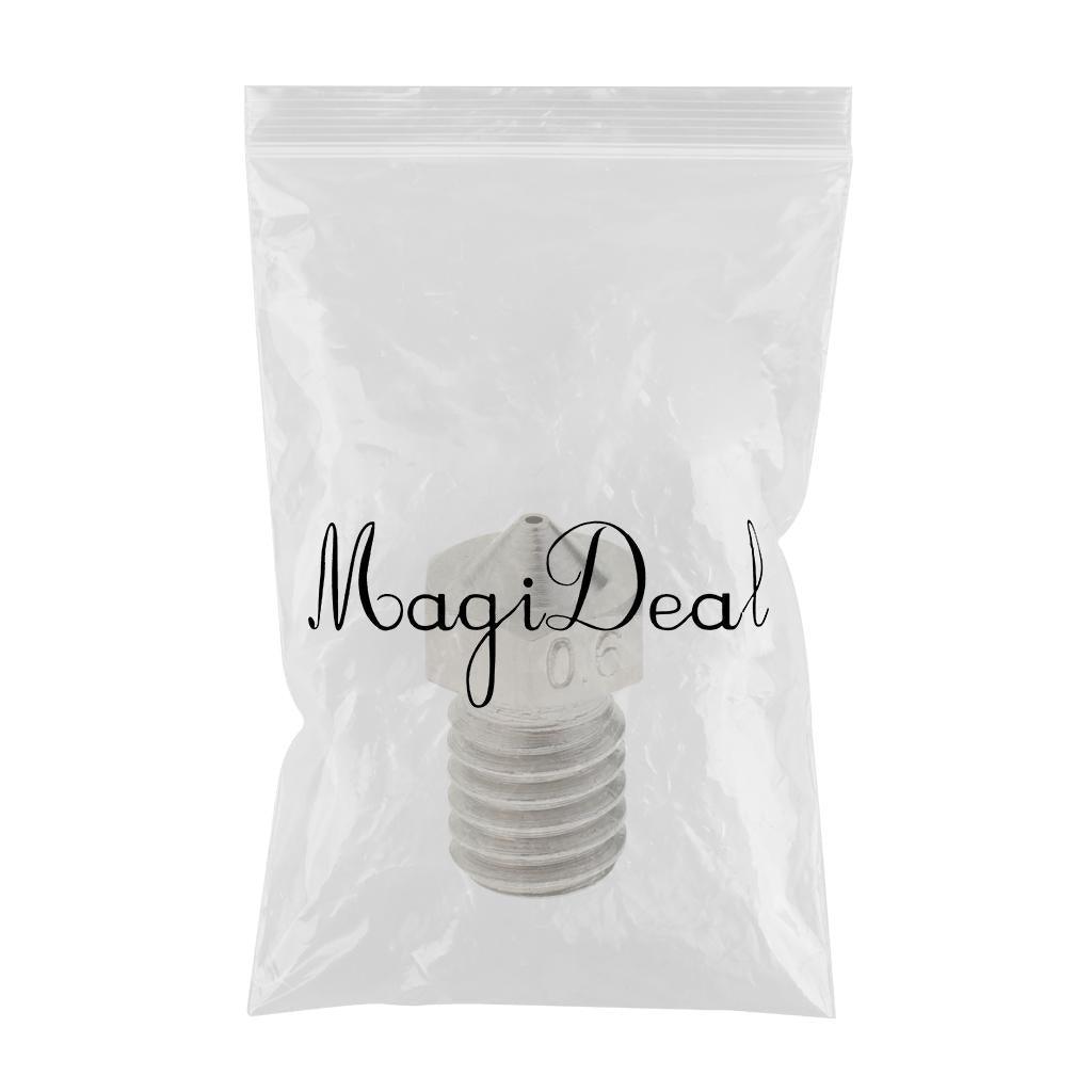 Maxbell Maxbell 0.6mm 3D Printers Extruder Nozzle Printhead Brass Copper for 1.75mm Filament