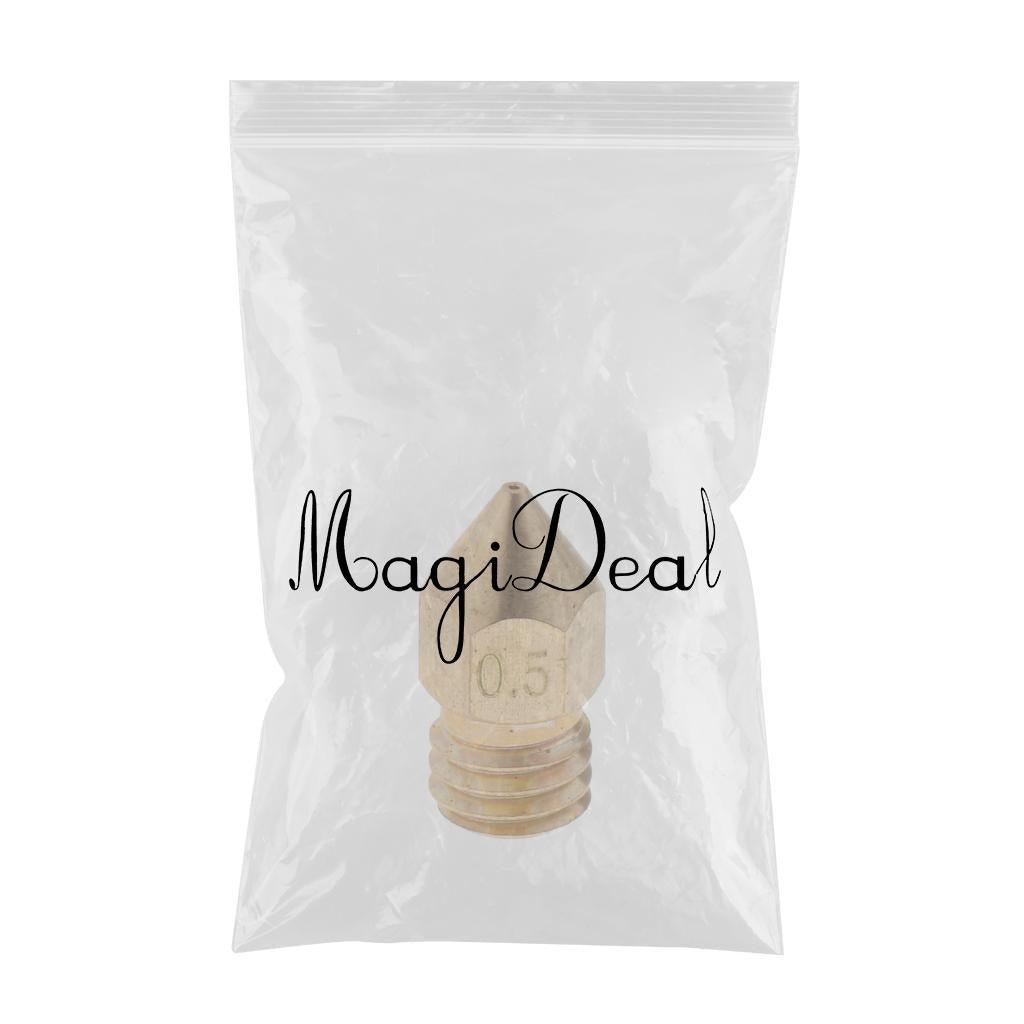 Maxbell Maxbell 0.5mm 3D Printers Extruder Nozzle Printhead Brass Copper for 3.0mm Filament