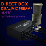 Maxbell 2-Channel Microphone Preamplifier Dual MIC Preamp Electric Guitar Bass Amp - Aladdin Shoppers