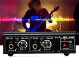Maxbell 2-Channel Microphone Preamplifier Dual MIC Preamp Electric Guitar Bass Amp - Aladdin Shoppers