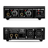 Maxbell 2-Channel Microphone Preamplifier Dual MIC Preamp Electric Guitar Bass Amp - Aladdin Shoppers