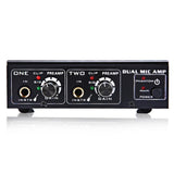 Maxbell 2-Channel Microphone Preamplifier Dual MIC Preamp Electric Guitar Bass Amp - Aladdin Shoppers