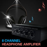 Maxbell 8 Channel Audio Stereo high-power Headphone Amplifier Mixer Monitor - Aladdin Shoppers