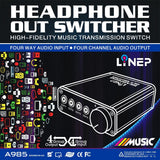 Maxbell 4 Input 4 Output Headphone 3.5mm MP3 Audio Signal Switcher Digital Multi-CH - Aladdin Shoppers