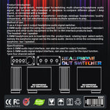Maxbell 4 Input 4 Output Headphone 3.5mm MP3 Audio Signal Switcher Digital Multi-CH - Aladdin Shoppers