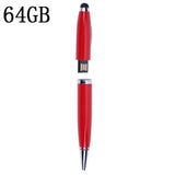 Maxbell Multi Function 64GB USB Flash Drive Ballpoint Pen Capacitive Touch Stylus Pen for Android Devices and Tables,Red - Aladdin Shoppers