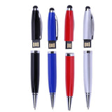 2 Pcs 3in1 USB 2.0 Flash U Disk Screen Stylus Pen Writing Ballpoint Pen 32GB