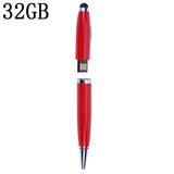 2 Pcs 3in1 USB 2.0 Flash U Disk Screen Stylus Pen Writing Ballpoint Pen 32GB