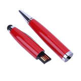 2 Pcs 3in1 USB 2.0 Flash U Disk Screen Stylus Pen Writing Ballpoint Pen 32GB