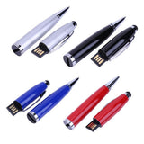 2 Pcs 3in1 USB 2.0 Flash U Disk Screen Stylus Pen Writing Ballpoint Pen 32GB