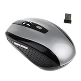 Maxbell USB2.0 Wireless Mouse 2.4 GHZ Mini Mice with Nano 6buttons Optical for PC Silver - Aladdin Shoppers