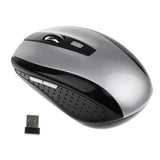 Maxbell USB2.0 Wireless Mouse 2.4 GHZ Mini Mice with Nano 6buttons Optical for PC Silver - Aladdin Shoppers