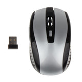 Maxbell USB2.0 Wireless Mouse 2.4 GHZ Mini Mice with Nano 6buttons Optical for PC Silver - Aladdin Shoppers
