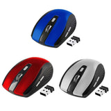 Maxbell USB2.0 Wireless Mouse 2.4 GHZ Mini Mice with Nano 6buttons Optical for PC Silver - Aladdin Shoppers
