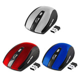Maxbell USB2.0 Wireless Mouse 2.4 GHZ Mini Mice with Nano 6buttons Optical for PC Silver - Aladdin Shoppers