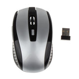 Maxbell USB2.0 Wireless Mouse 2.4 GHZ Mini Mice with Nano 6buttons Optical for PC Silver - Aladdin Shoppers