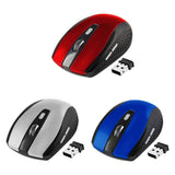 Maxbell USB2.0 Wireless Mouse 2.4 GHZ Mini Mice with Nano 6buttons Optical for PC Silver - Aladdin Shoppers