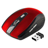 Maxbell Maxbell USB2.0 Wireless Mouse 2.4 GHZ Mini Mice with Nano 6buttons Optical for PC Red