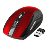 Maxbell Maxbell USB2.0 Wireless Mouse 2.4 GHZ Mini Mice with Nano 6buttons Optical for PC Red