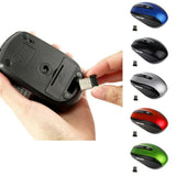 Maxbell Maxbell USB2.0 Wireless Mouse 2.4 GHZ Mini Mice with Nano 6buttons Optical for PC Red